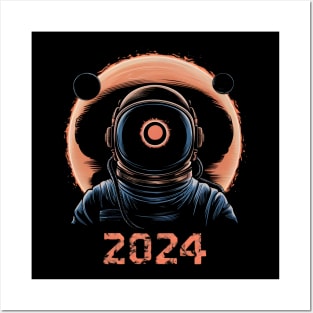 Eclipse Astronaut 2024 Posters and Art